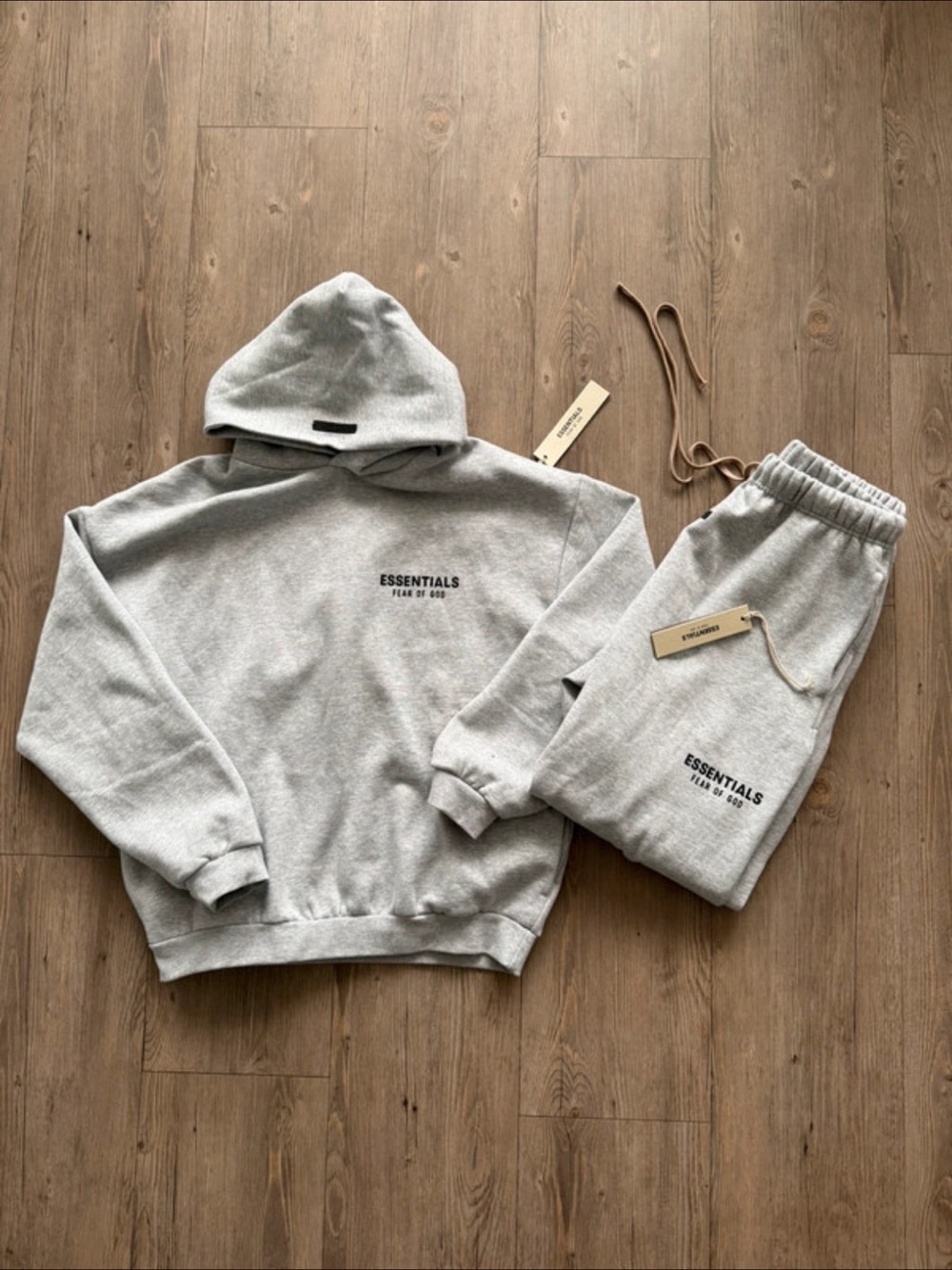 Essentials Heather Gray Hoodie & Joggers Set